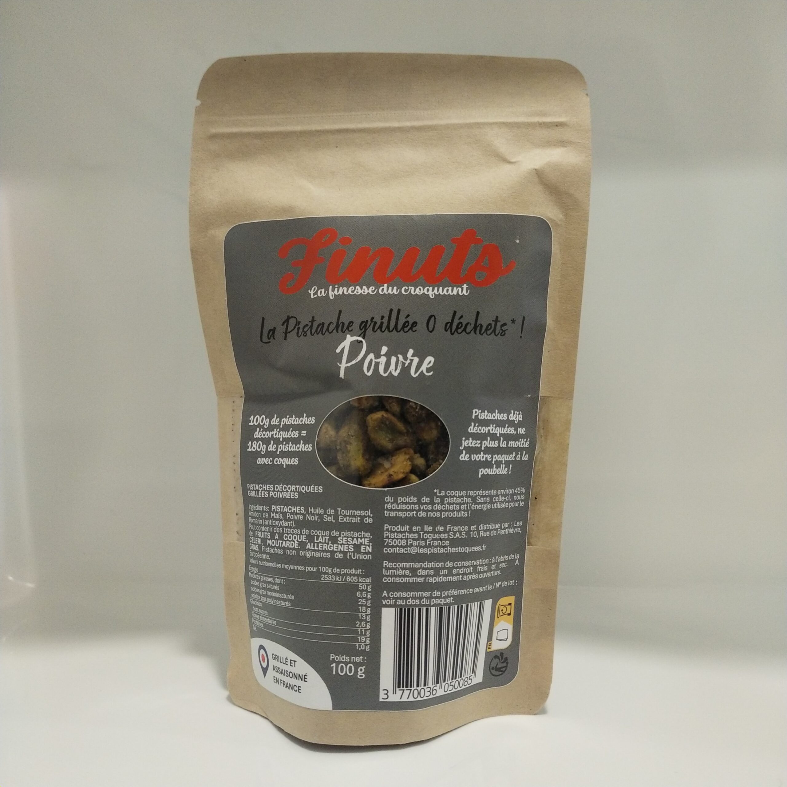 Pistaches Décortiquées Grillées Poivrées