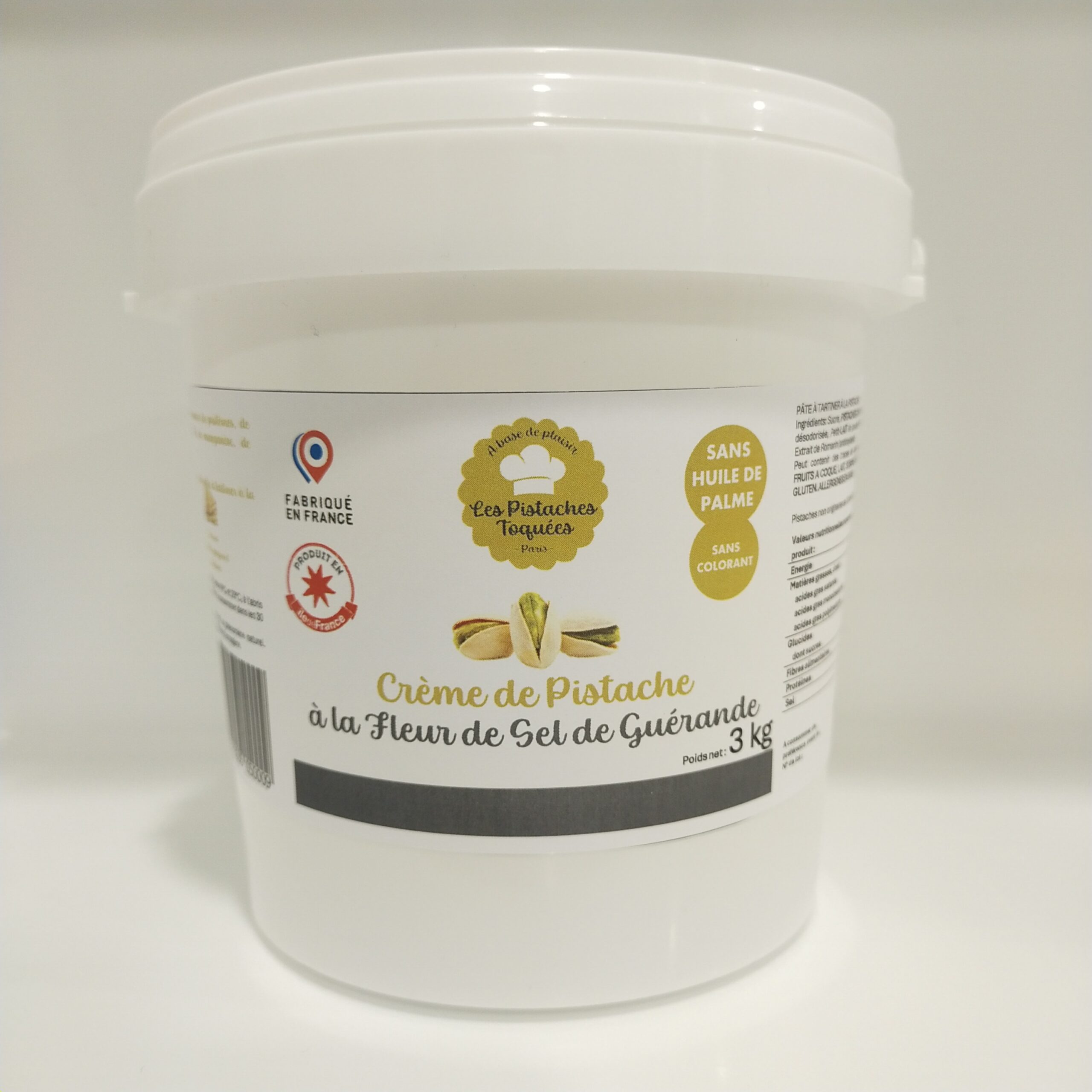Crème de pistache artisanale à la Fleur de Sel de Guérande 3kg